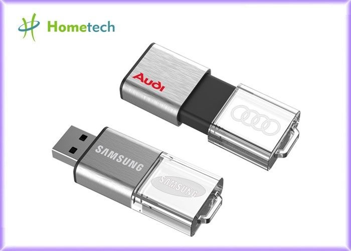 Resbale el acrílico ligero del USB, logotipo del grabado del laser del logotipo 3D rápidamente escriben/velocidad leída