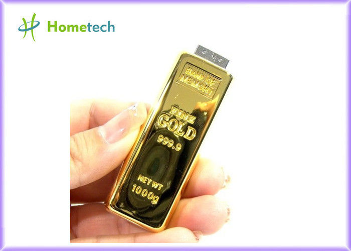 Parte alta USB barra de oro de 1,1/2,0 impulsiones del pulgar del metal 2GB 4GB 8GB 16GB 32GB