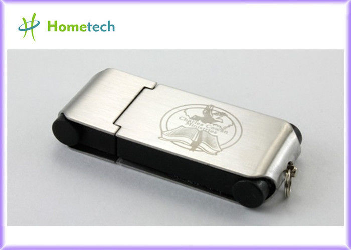 El pulgar del metal conduce - la pluma del pulgar USB del metal plateado de China con los proveedores del llavero