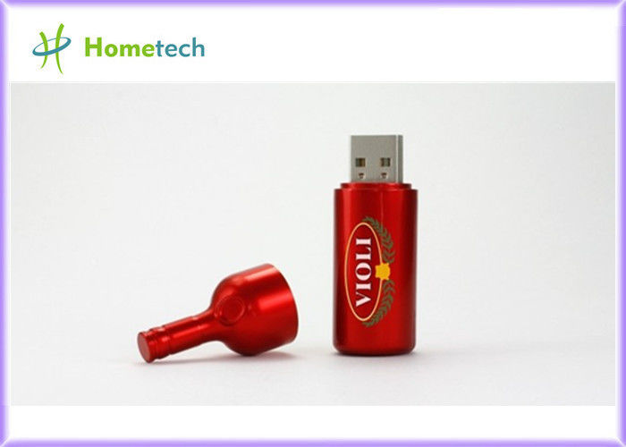 Metal memoria USB 16GB, lápiz de memoria 16GB de la botella de la botella de vino USB