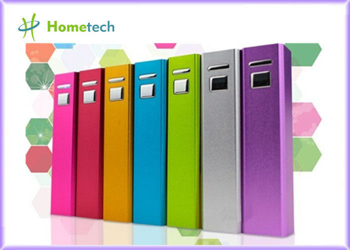 Banco colorido 2600 mah, paquete del poder del lápiz labial de poder portátil del teléfono móvil