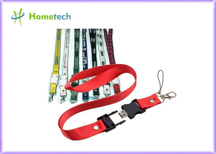 Memoria USB impresa promocional de la correa para el cuello del acollador de los regalos de alta calidad para los obreros