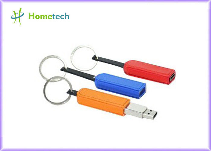 Memoria USB rosada grande del lápiz de memoria 8GB 16GB del cuero USB con el llavero