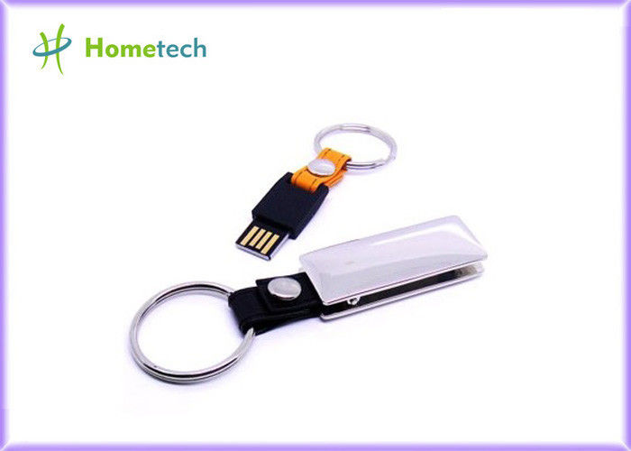 El lápiz de memoria de cuero del llavero USB, pulgar de encargo 4GB/8GB conduce