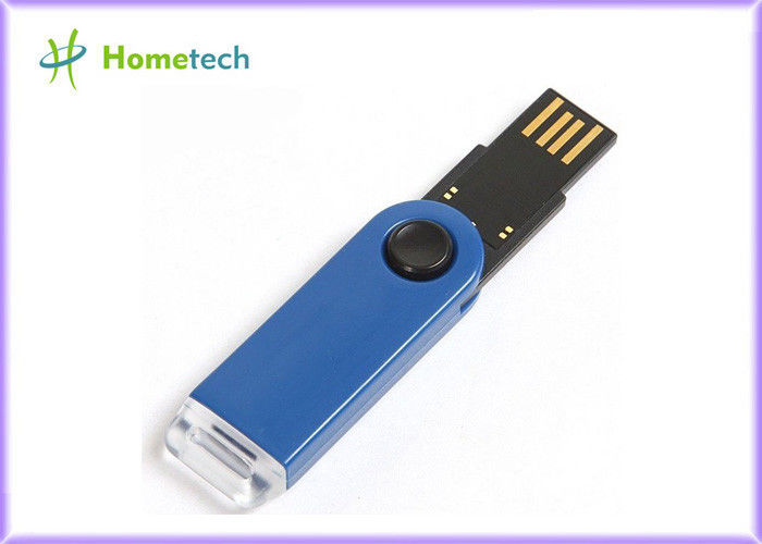 La torsión plástica azul USB se pega para los regalos, memoria USB plástica 32gb