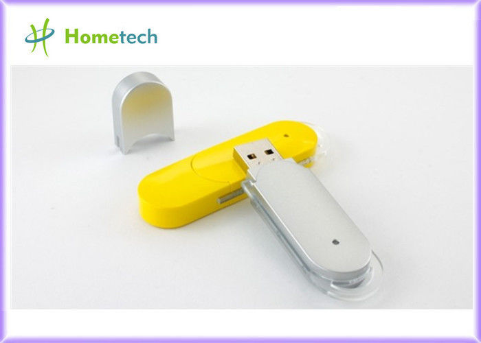 Memoria USB plástica amarilla/blanca, disco de la memoria USB de la impulsión de la pluma