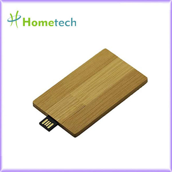 Memoria USB de madera de bambú carbonizada Logo Engraved Wooden USB de la tarjeta 16GB 64 GB de memoria USB de 2tb