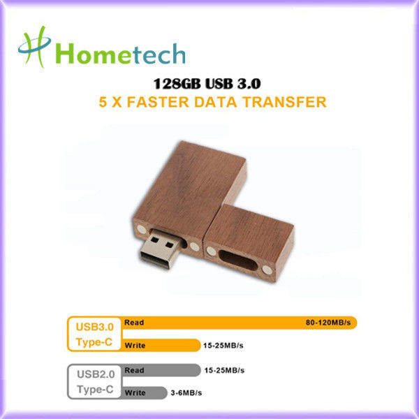 Impulsión de destello del pulgar del pulgar de la nuez de 8GB 16GB USB3.0 de la impulsión 20MB/S del palillo de madera natural de madera del Usb