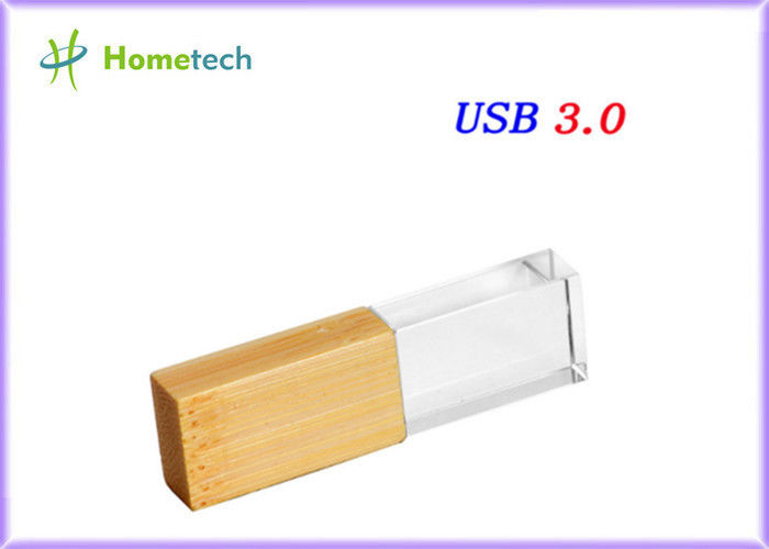 Almacenamiento de datos 3,0 Crystal Usb Flash Drive de madera 4GB 8GB 16GB 32GB 64GB 128GB