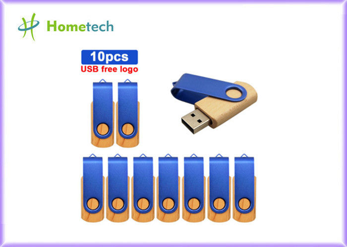 USB 2,0 palillo de madera de bambú Logo Customized Eco Friendly de alta velocidad de 3,0 metales USB