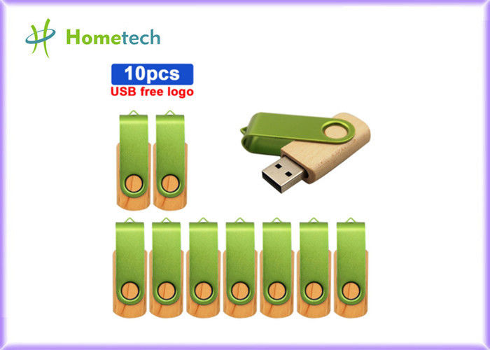 USB 2,0 palillo de madera de bambú Logo Customized Eco Friendly de alta velocidad de 3,0 metales USB
