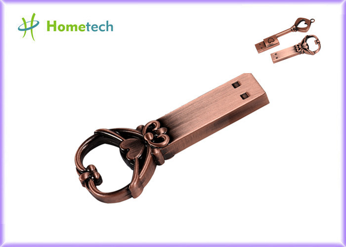 La llave del nudo de amor del metal forma la flash-llave dominante de la llave del flash del usb de memoria USB de la forma del metal de 16GB USB 2,0