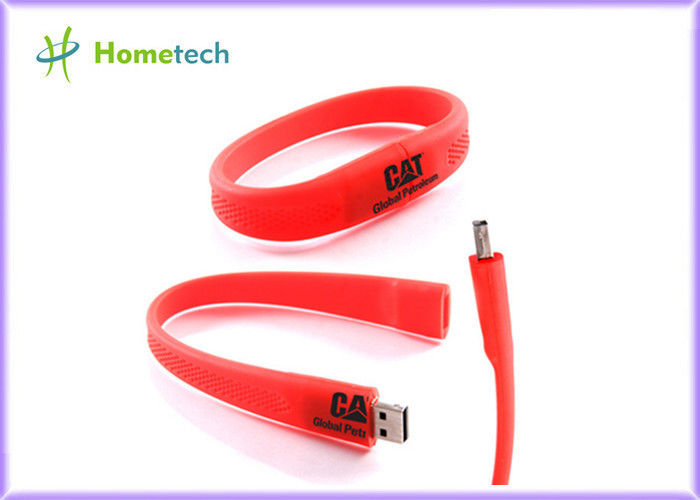 Blanco memoria USB segura del grado, palillo de memoria USB de la pulsera del silicón