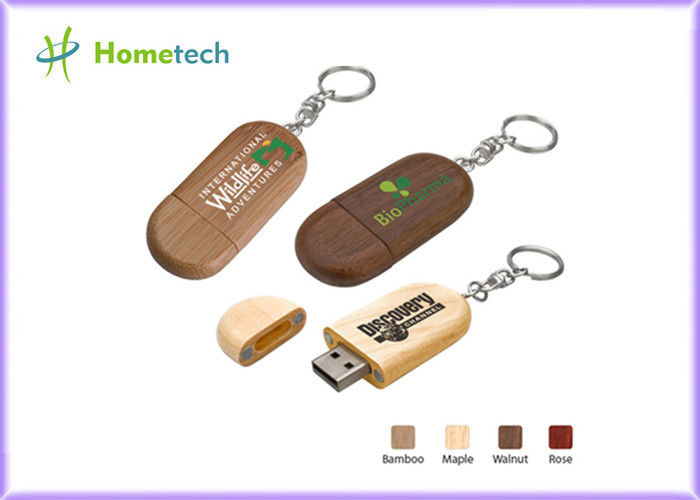 Memorias USB de madera respetuosas del medio ambiente de encargo del USB con la impresión del logotipo