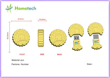 Memoria USB de encargo de la capacidad plena del Mooncake, conductor compacto de memoria USB