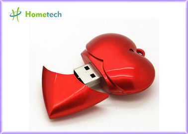 Capacidad plena roja plástica 1GB/2GB/4GB del dispositivo USB de memoria Flash del corazón USB