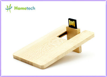 Palillo de madera de memoria USB del dispositivo de almacenamiento de la tarjeta de crédito de la impulsión 8GB de la pluma USB