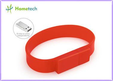 Memoria USB de encargo 4GB L 220m m X W 18m m X D 8m m de la pulsera del silicón