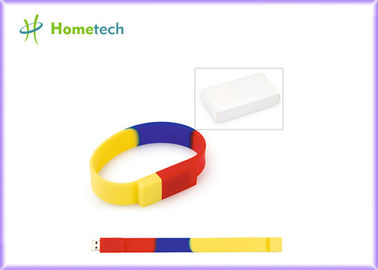 Palillo 32gb de memoria USB de memoria USB de la pulsera del color del arco iris del OEM de los premios