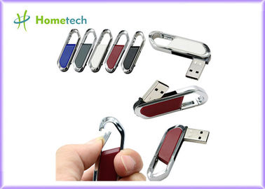 Lápiz de memoria de alta velocidad 64gb del cuero USB/impulsión 4gb de la pluma del USB 2,0 con estándar de la FCC RoHS