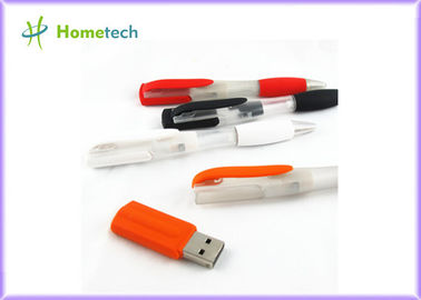 2 en 1 Memory Stick plástico multifuncional de la pluma del Usb del azul para los estudiantes, el profesor y el oficial