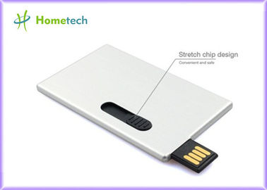 Regalos promocionales de aluminio de la aleación de visita de memoria USB ultra fina de la tarjeta