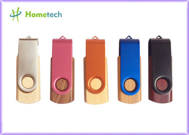 Gire sobre un eje y tuerza memoria USB de madera 512MB/1GB/2GB pendrive para el cuaderno