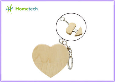 memoria USB de madera del corazón de 64GB 32GB 16GB 8GB 4GB para el regalo de boda