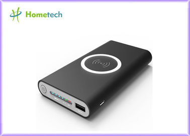 Polaco embotado del mini de Qi del poder cargador portátil inalámbrico delgado del banco 8000mah con el tipo puerto del Usb de C
