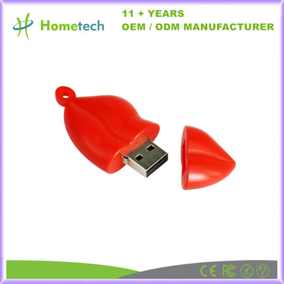 Forma de labio de PVC Cute Dispositivo flash USB personalizado Dispositivo de memoria USB de boca personalizada 8GB 4GB
