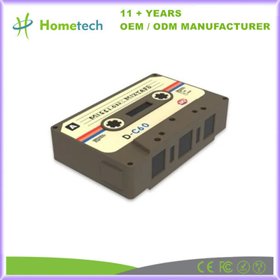 Unidad de memoria USB portátil de 16 GB con caja regalo en forma de cassette de audio