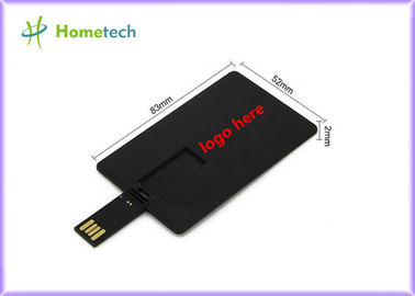 Palillo de encargo plástico negro 4GB 8GB 16GB 32GB de memoria USB del diseño de negocio de la tarjeta de crédito/del logotipo de la tarjeta