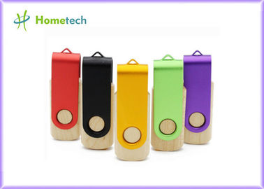 Impulsión micro Pendrive de la pluma de la memoria de la capacidad real de madera colorida de memoria USB para la PC