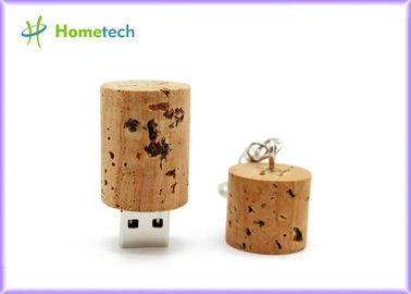 Embotelle los Memory Stick de madera formados enchufe 8GB/16GB/32GB del USB con el llavero