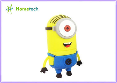 1GB amarillo y azul despreciable yo memoria USB de la historieta/palillo del subordinado USB para el regalo