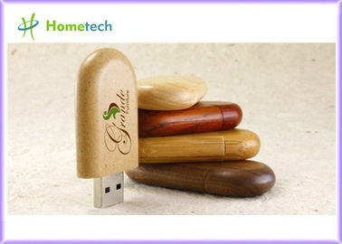 El regalo de madera USB de madera del OEM de memoria USB, puede calificar su propio LOGOTIPO unidad USB de madera