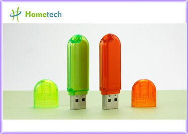 Azul de la pluma del doblez de la impulsión de memoria Flash del USB, memoria USB plástica con el llavero para el regalo