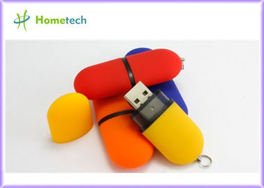 Pendrive plástico 2GB 4GB, pendrive redondo 2GB con el logotipo, unidades USB promocionales amarillas del regalo