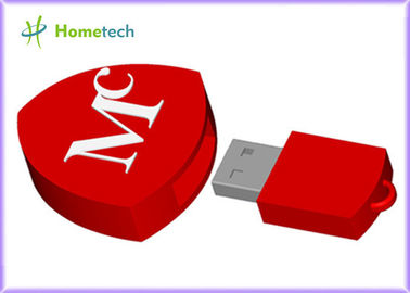 Pluma en forma de corazón popular de la historieta USB, impulsión linda de la pluma para la capacidad plena promocional del 100%