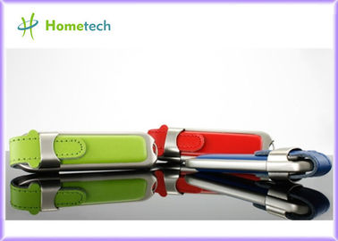 Lápiz de memoria de cuero del USB, memoria USB modificada para requisitos particulares 128MB - 64GB del USB 2,0