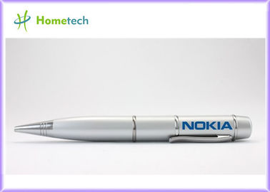 128MB, 2GB, 4GB, pluma de plata del flash de 16GB USB conduce USB 2,0 con la pluma del laser