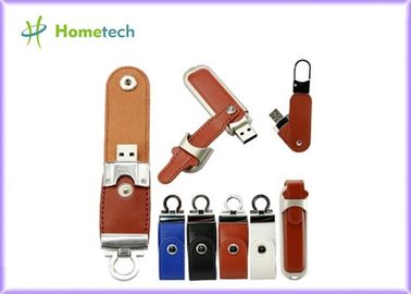 Palillo de alta velocidad de memoria Flash del lápiz de memoria 32GB del cuero USB de Pendrive 64GB 128GB