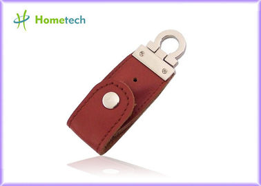 Llavero de cuero del lápiz de memoria del USB 2,0 USB, palillo de memoria USB de la impulsión de la pluma de memoria Flash