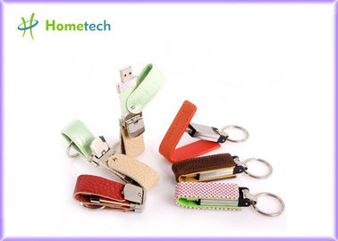 Lápiz de memoria del cuero USB de la alta capacidad 16GB, mini lápiz de memoria de la llave USB