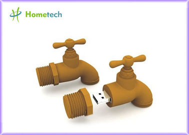 Mini forma del grifo de agua de memoria USB de la historieta 1GB de Brown con el plástico