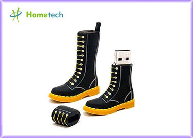 Impulsión del pulgar de la memoria de memoria USB de la historieta de las botas del negro PARA el estudiante