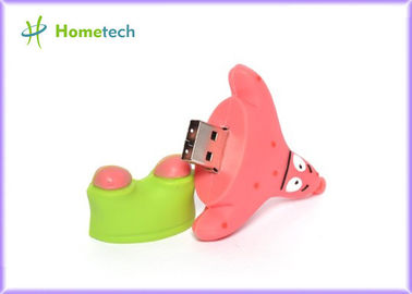 Memoria USB de la historieta/tarjeta de goma rosadas de la impulsión de la pluma del triunfo 7 para la oficina