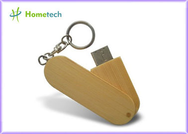 La torsión de madera USB del logotipo de encargo pega la serigrafía que imprime 16G 32G para el trabajo