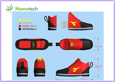 La zapatilla de deporte roja formó las llaves modificadas para requisitos particulares 8GB/la impulsión de encargo 2GB -8GB de los zapatos USB del deporte de memoria USB 4GB/de la pluma