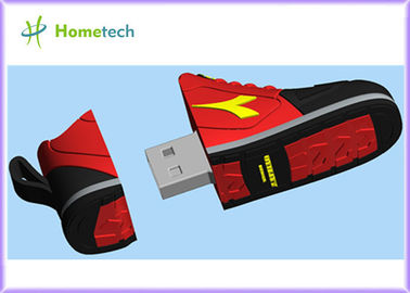 El deporte de goma suave de encargo del pvc de los regalos promocionales calza memoria USB de encargo del palillo del logotipo